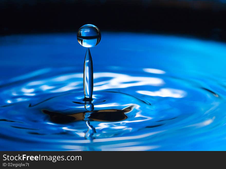 Macro photography of colorful abstract water drop creations.