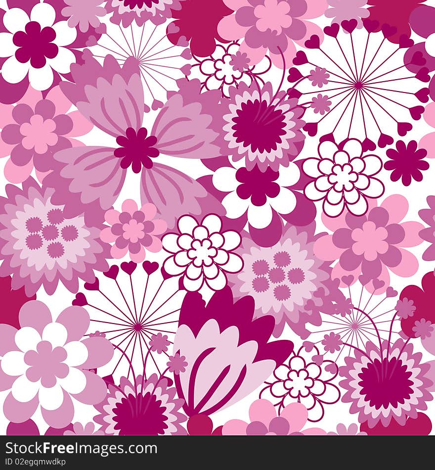 The Background seamless floral.