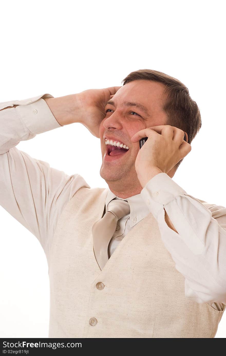 Young man talking on the phone