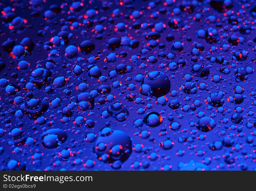 Dark blue background with water drops. Dark blue background with water drops