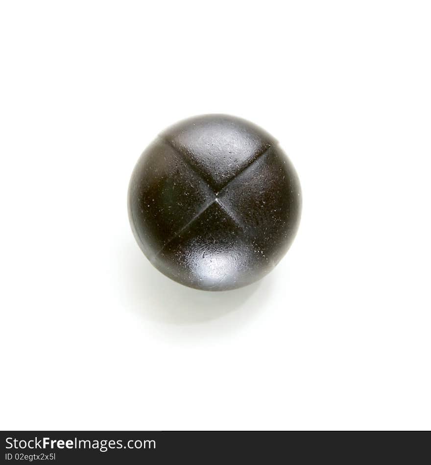 Old button isolated on white