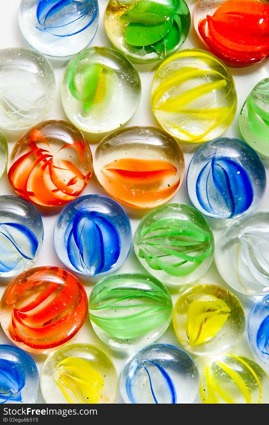 Color glass buttons