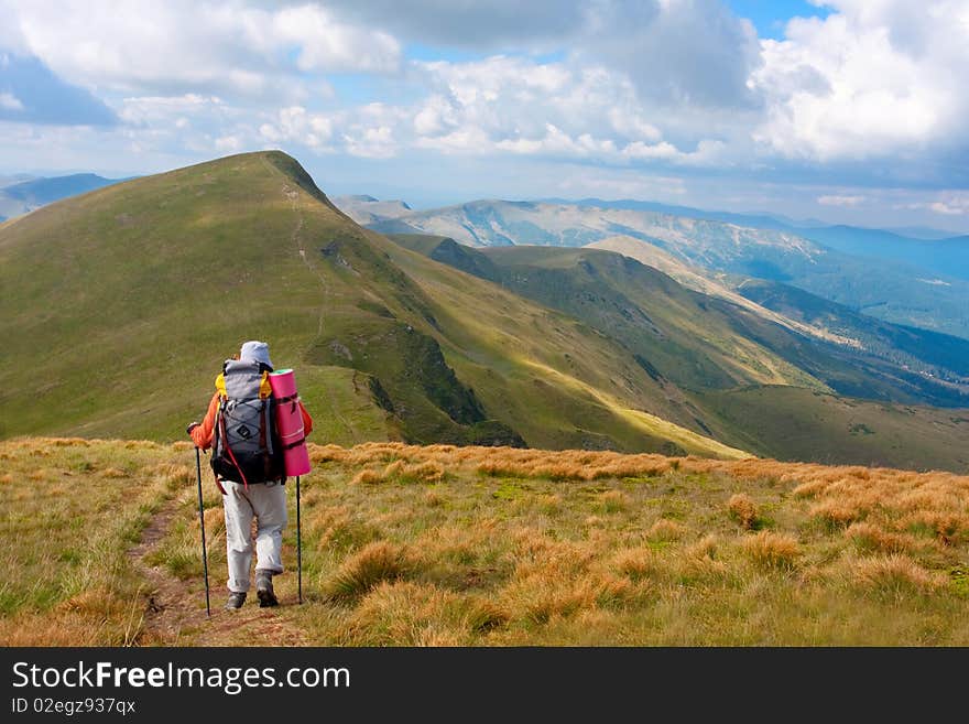 Hiking in the Carpathian mountains