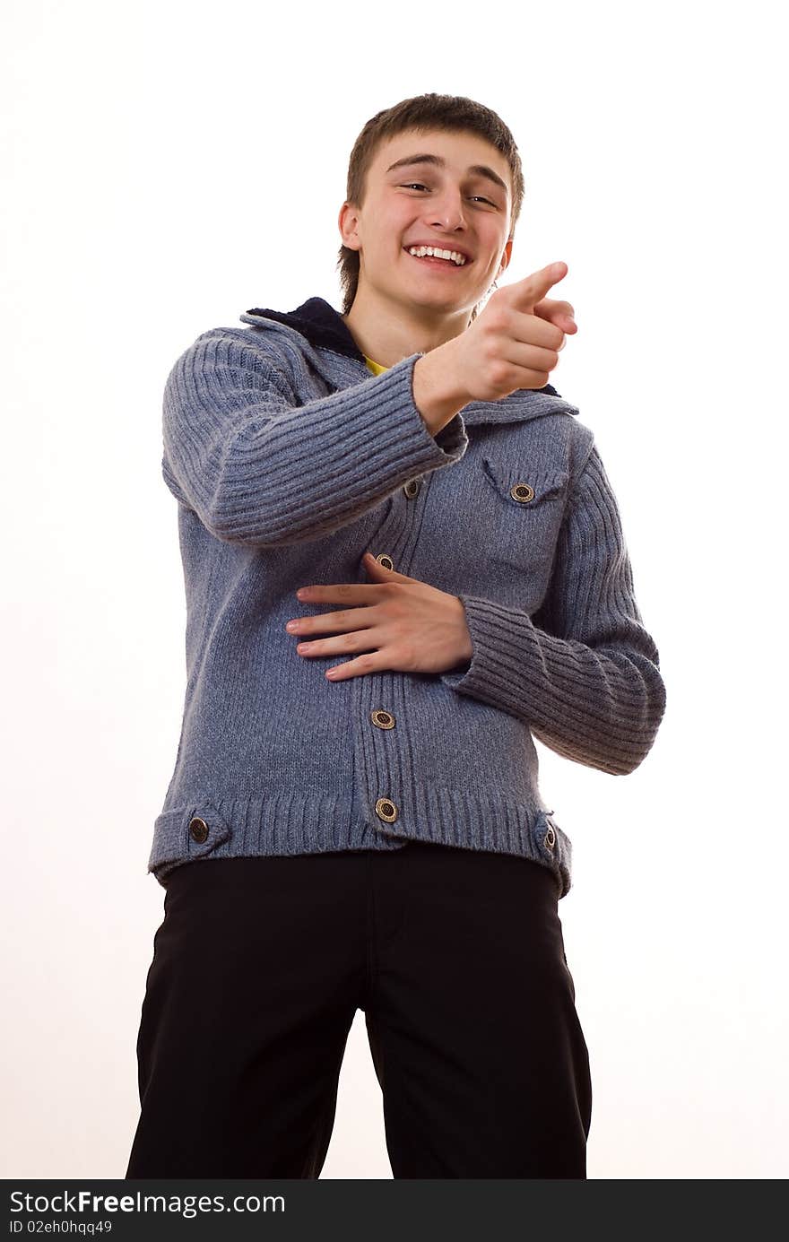 Beautiful Teenager In A Blue Jacket