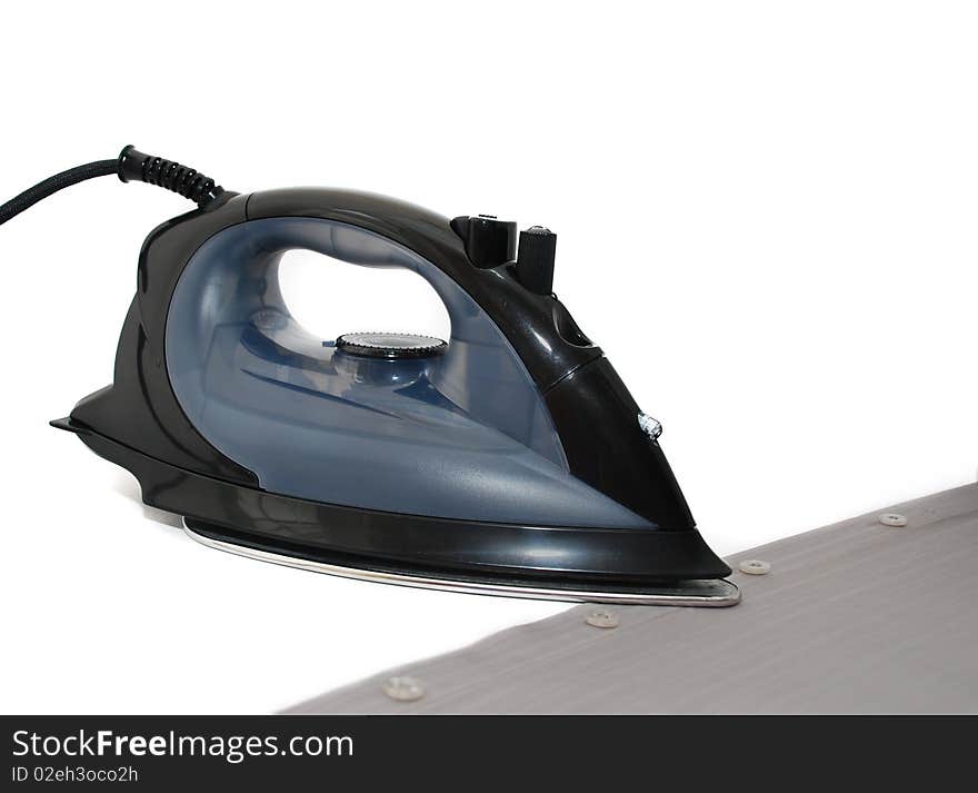 Electric iron on a white background