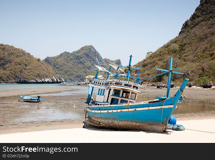 Fishermen Boat On The Nature Background