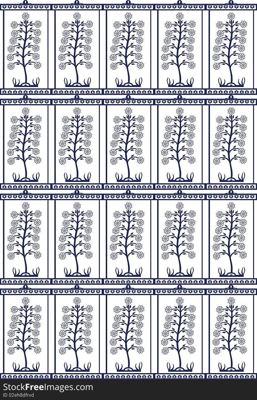 Seamless tree pattern