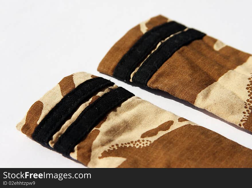 Romanian second Lieutenant epaulets for desert camouflage