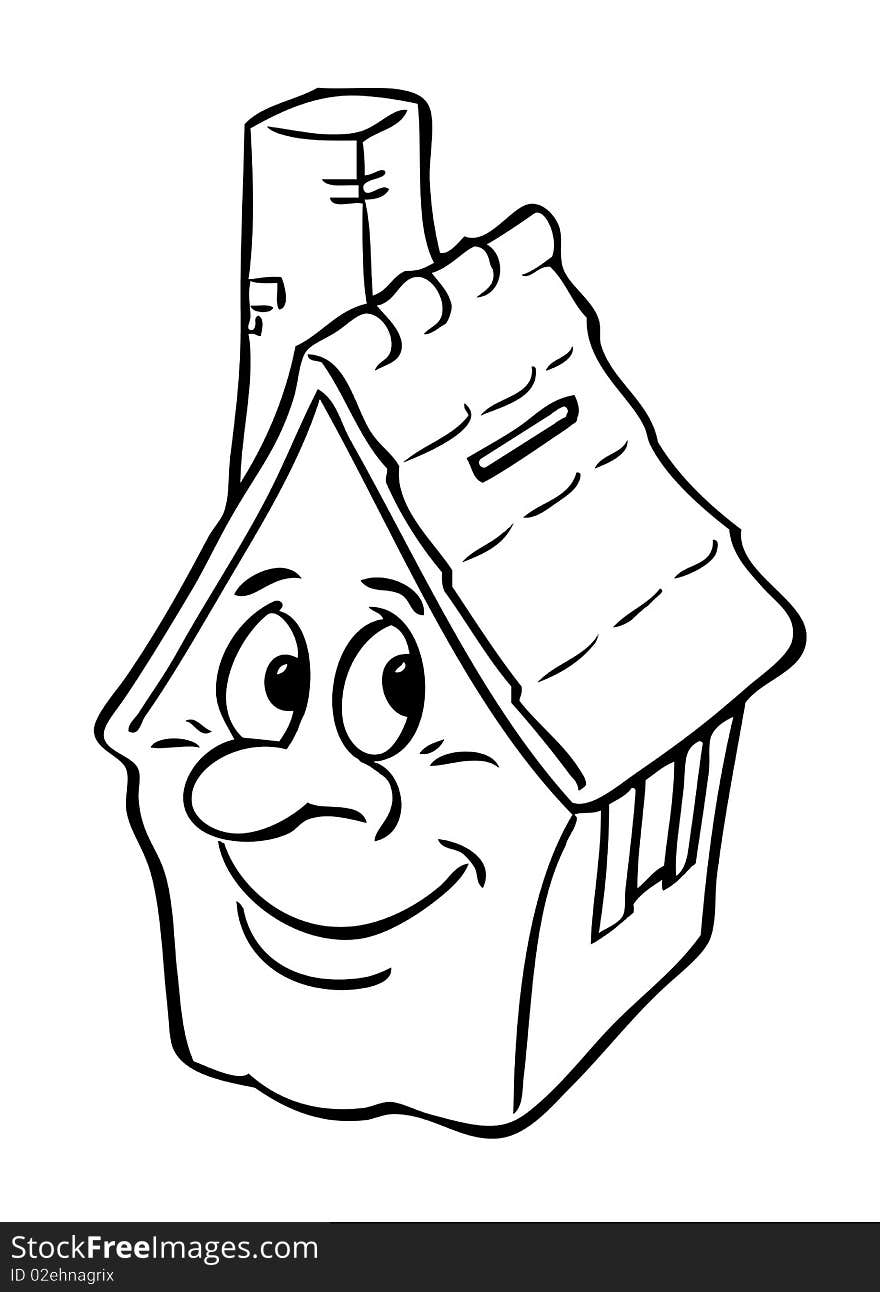 A drawing of a House as a piggybank, smiling. A drawing of a House as a piggybank, smiling.