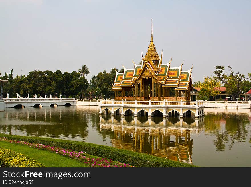 A historic royal parvilion at Bang-pa-in palace, Thailand. A historic royal parvilion at Bang-pa-in palace, Thailand