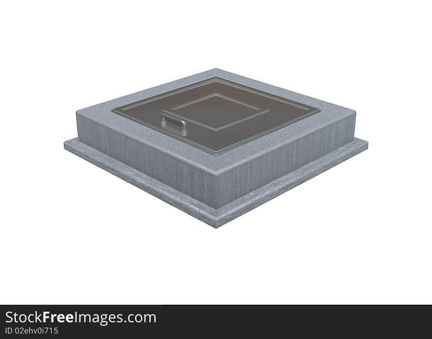 3d image of a manhole