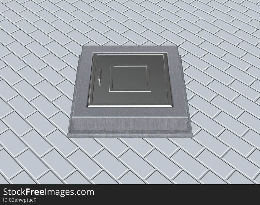 3d image of a manhole