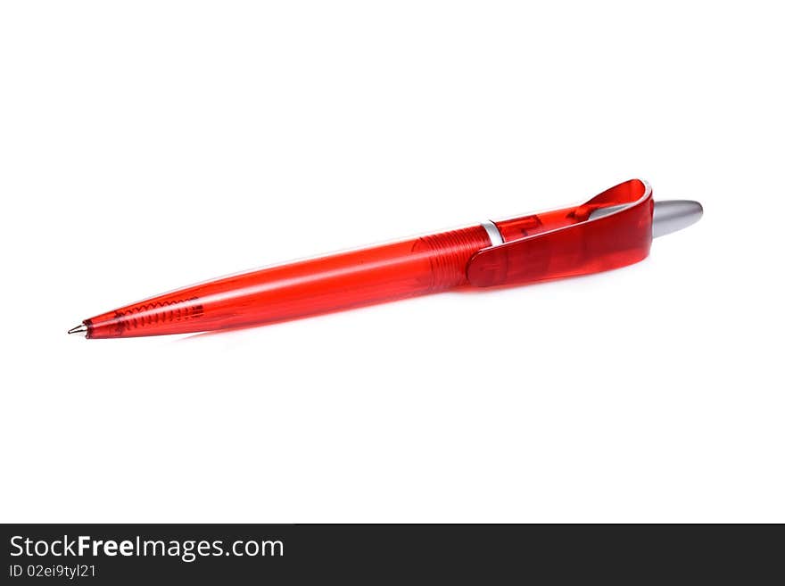 Red pen at white