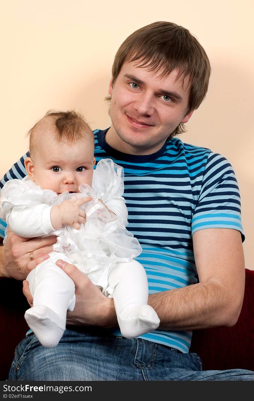 Father and daughter at home. Father and daughter at home