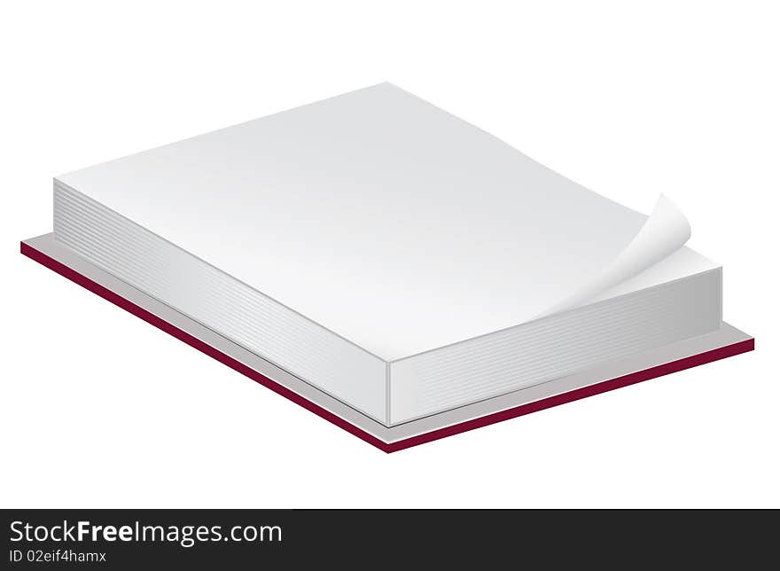 Vector illustration of open notebook