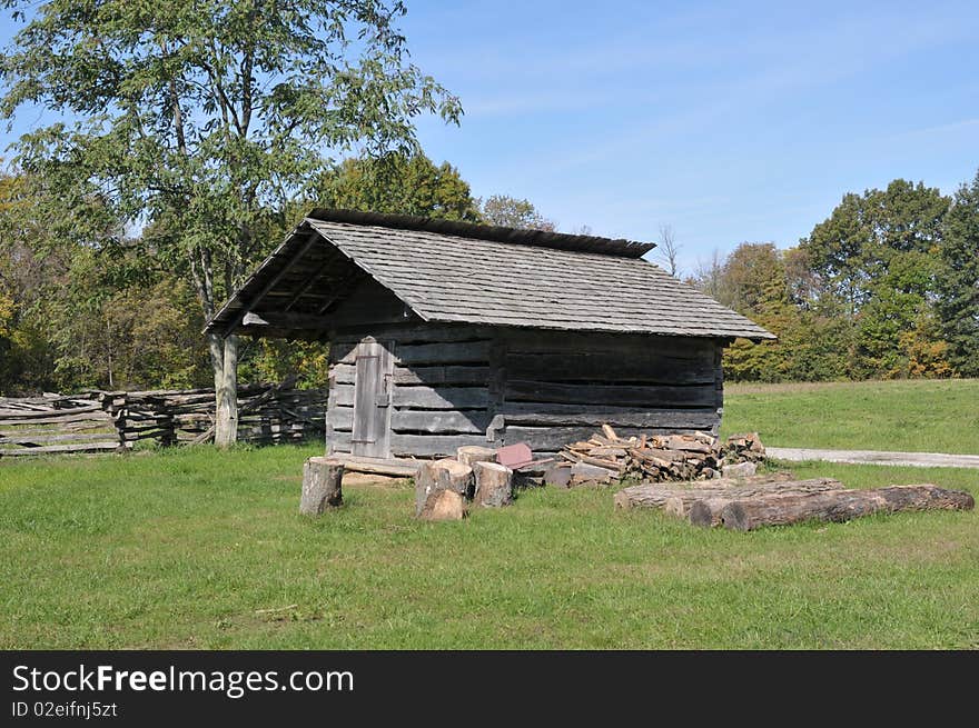 Old barn, constructed with heavy timbers, located in Charleston, IL. Old barn, constructed with heavy timbers, located in Charleston, IL.