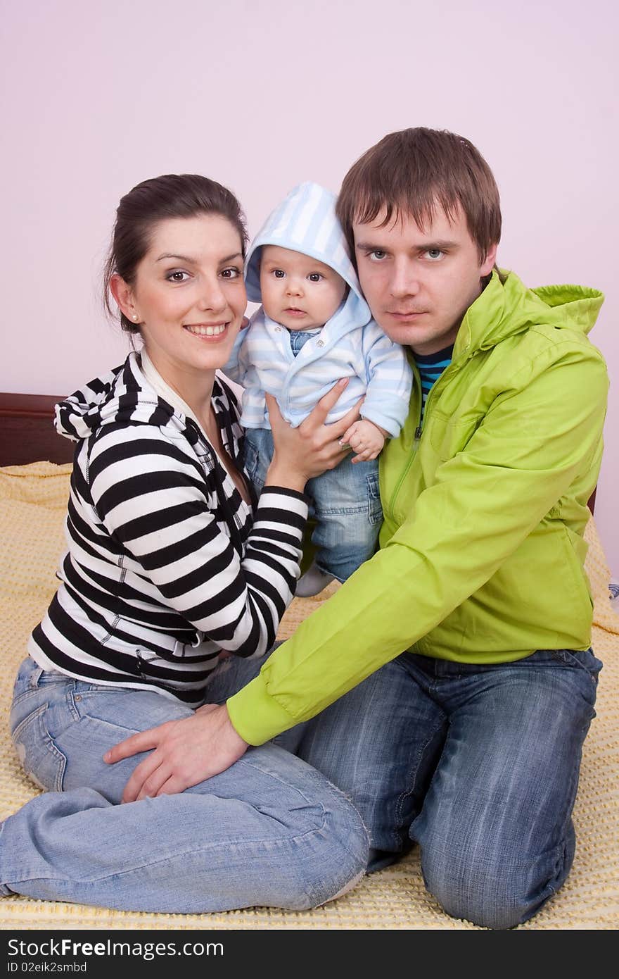 Family happy sitting on the sofa. Family happy sitting on the sofa