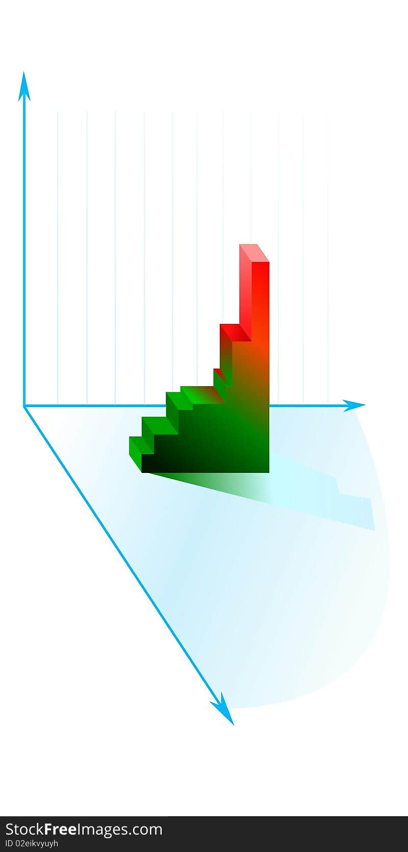 The color diagram with arrows