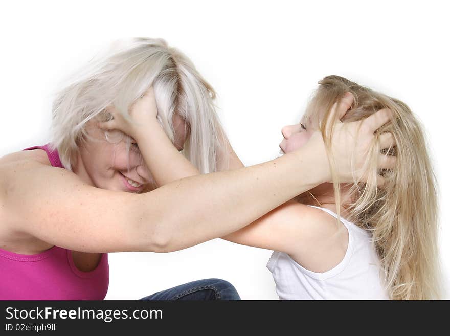 Playing mother and daughter