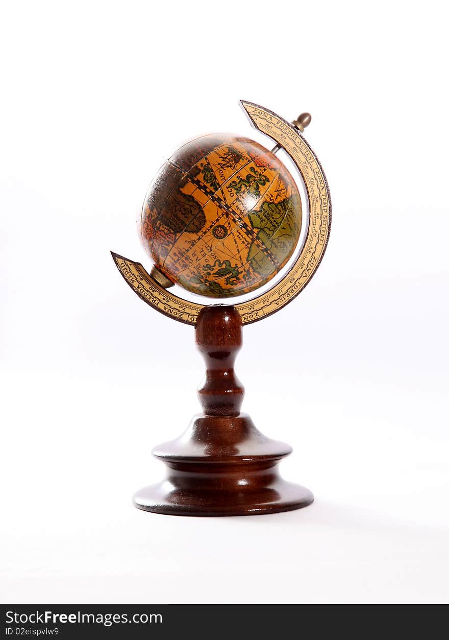 Earth Globe over white background. Sphere object