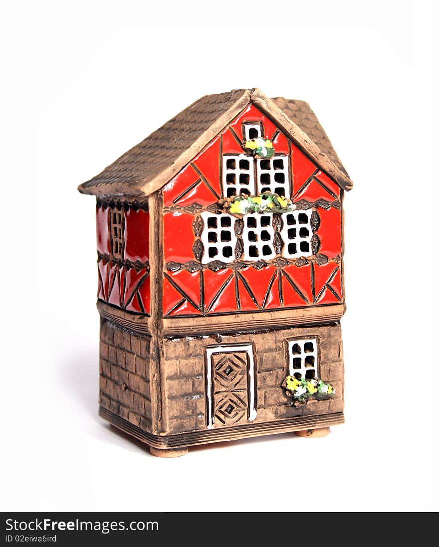 Little toy house isolated