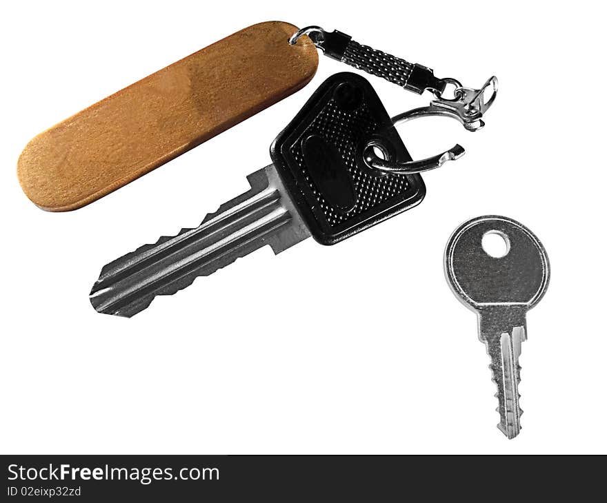 Two keys with open keychain