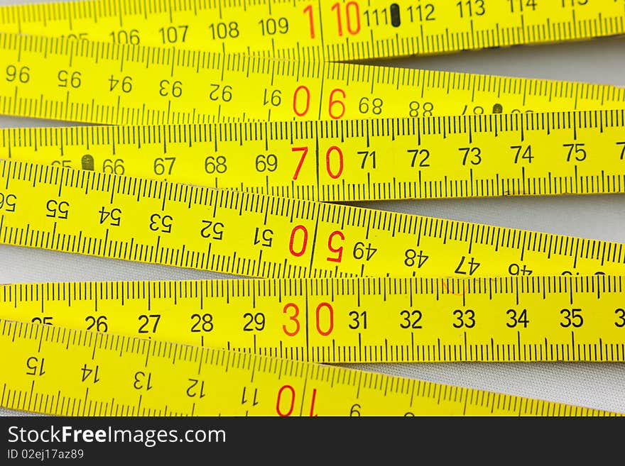 Folding rule - metering measurement tool to cave out