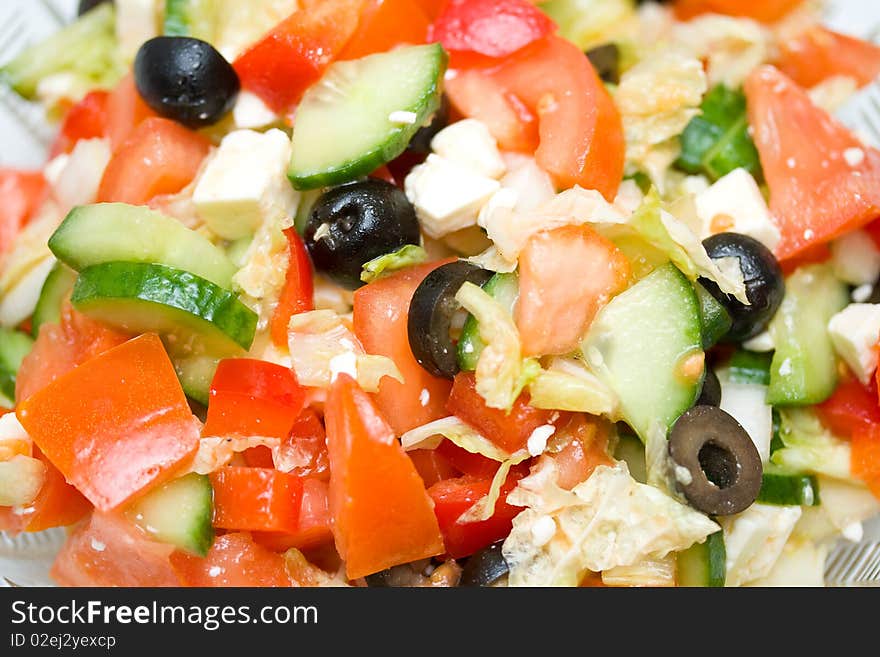 Close-up Greek Salad