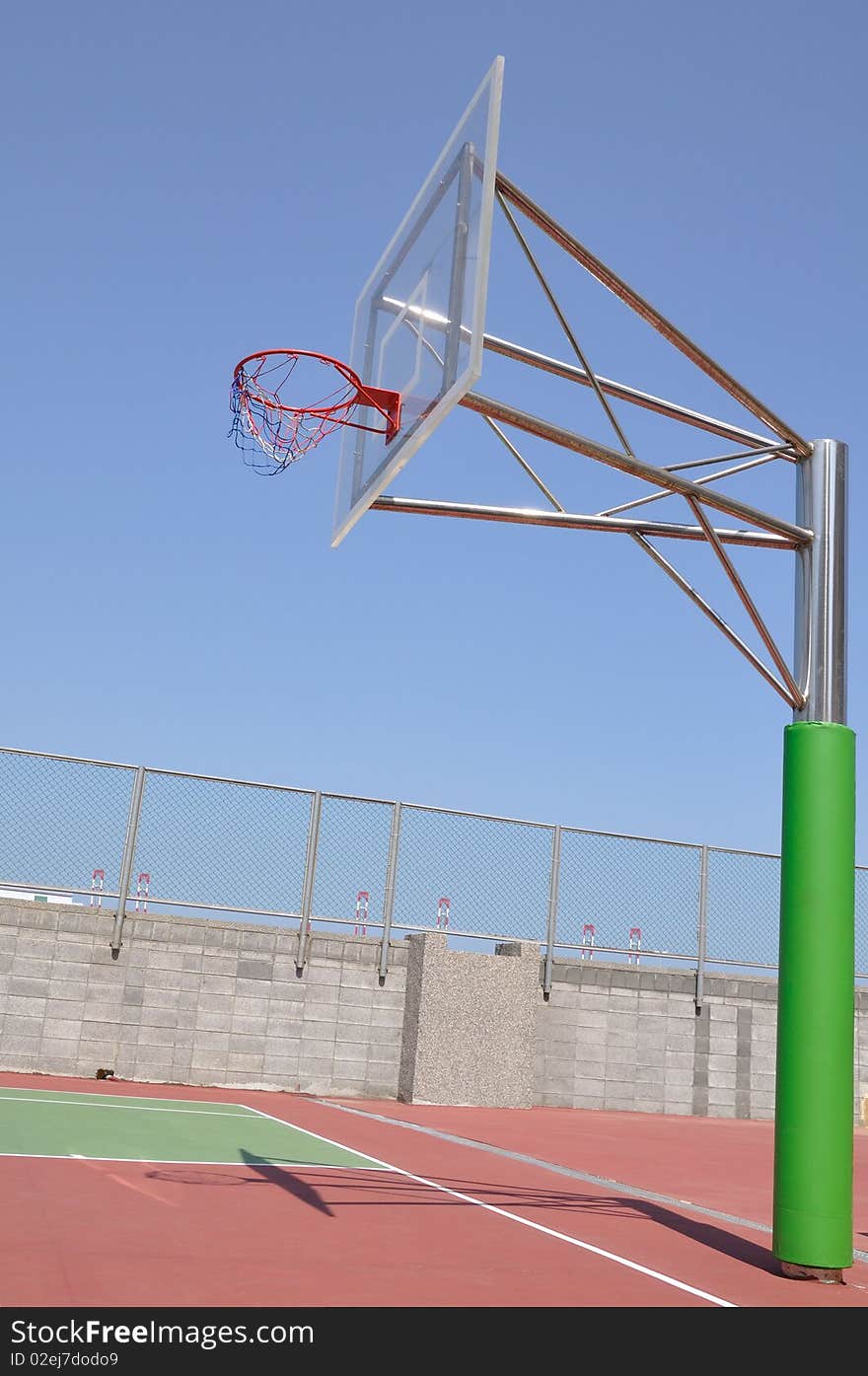 It is a limpid basket frame on the blue sky. It is a limpid basket frame on the blue sky