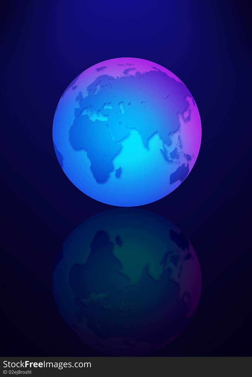 An illustration of blue Earth