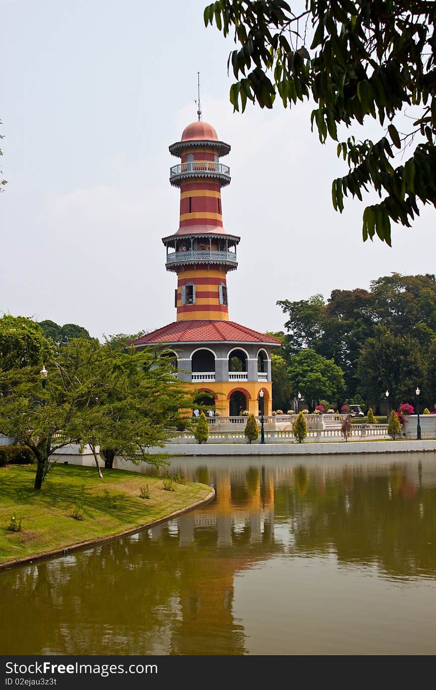 The observatory near river and garden