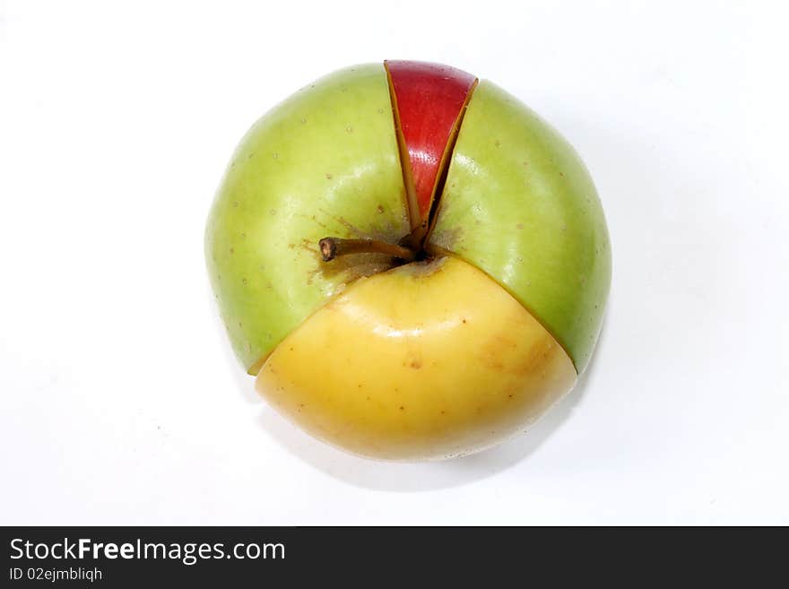 Segmented apple