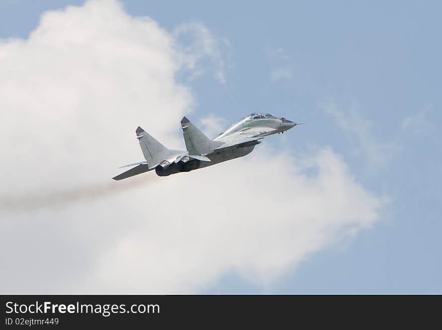 Russian military airplane mig 29