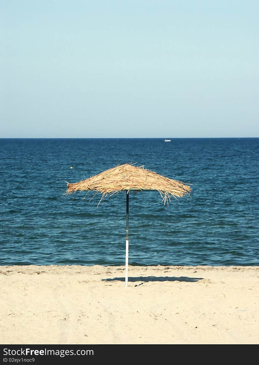 Beach umbrella on Olympic beach