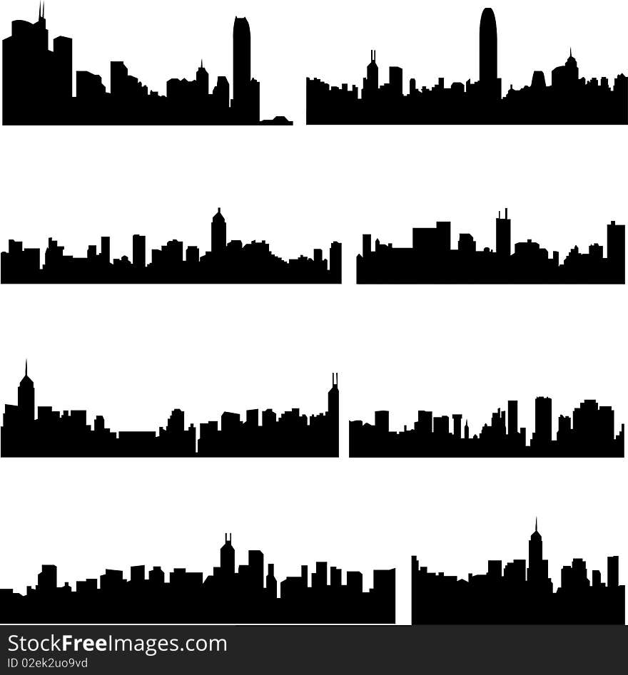 The high-rise buildings in Chinese HongKong Well-known cities. The high-rise buildings in Chinese HongKong Well-known cities