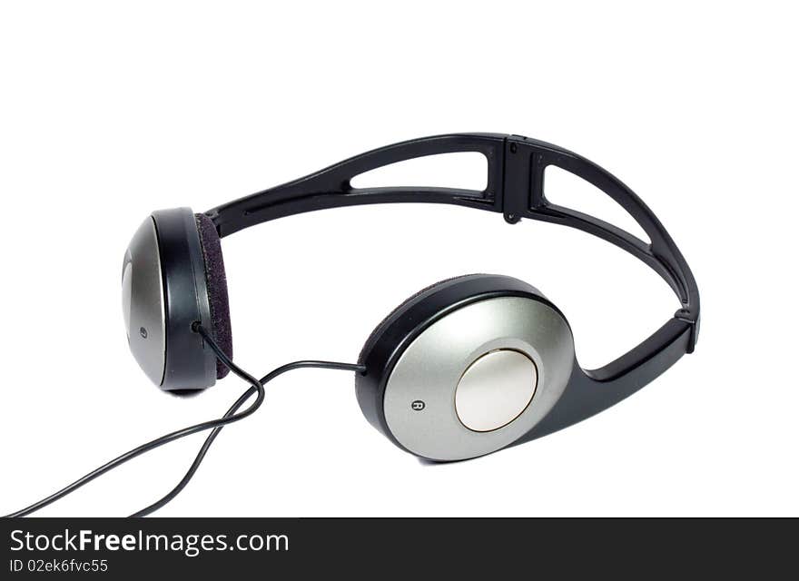 Headphones on a white background