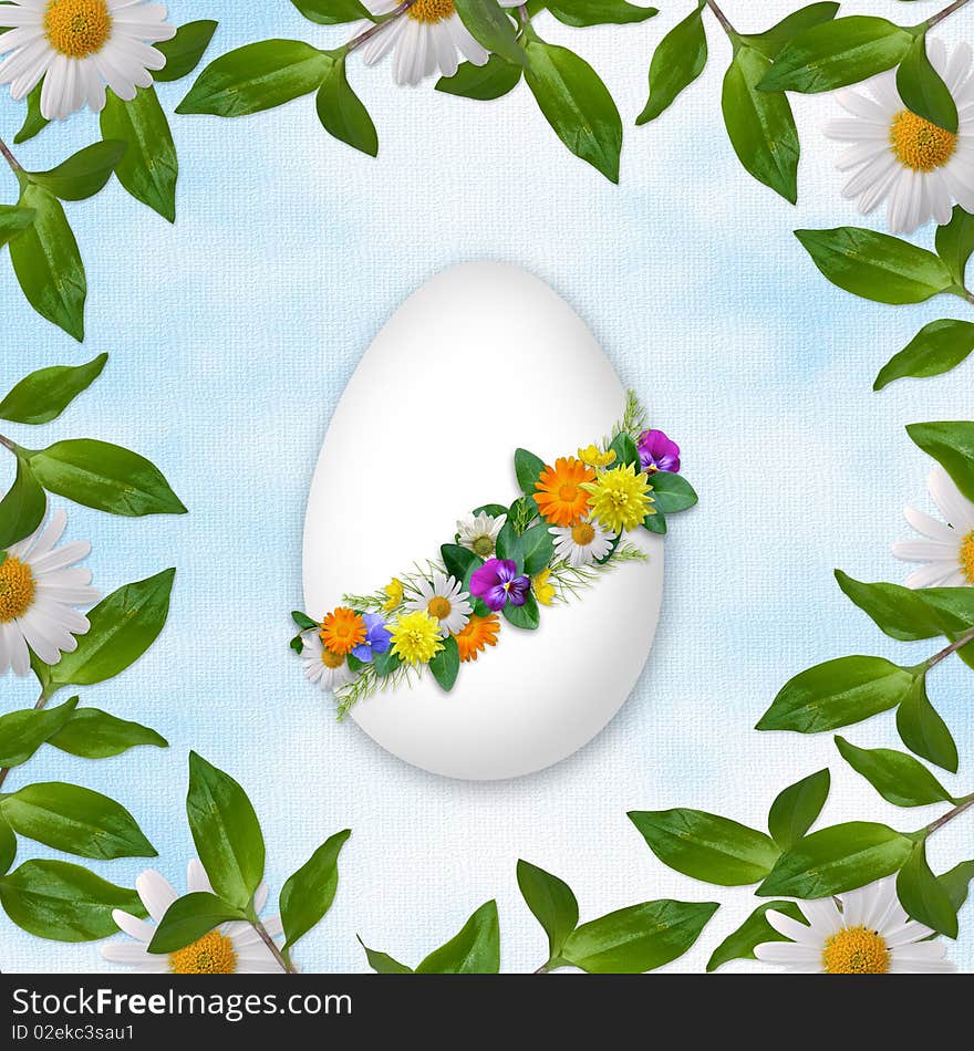 Easter card for the holiday  with egg