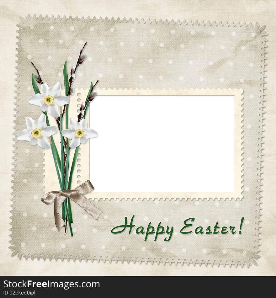 Easter card for the holiday with egg