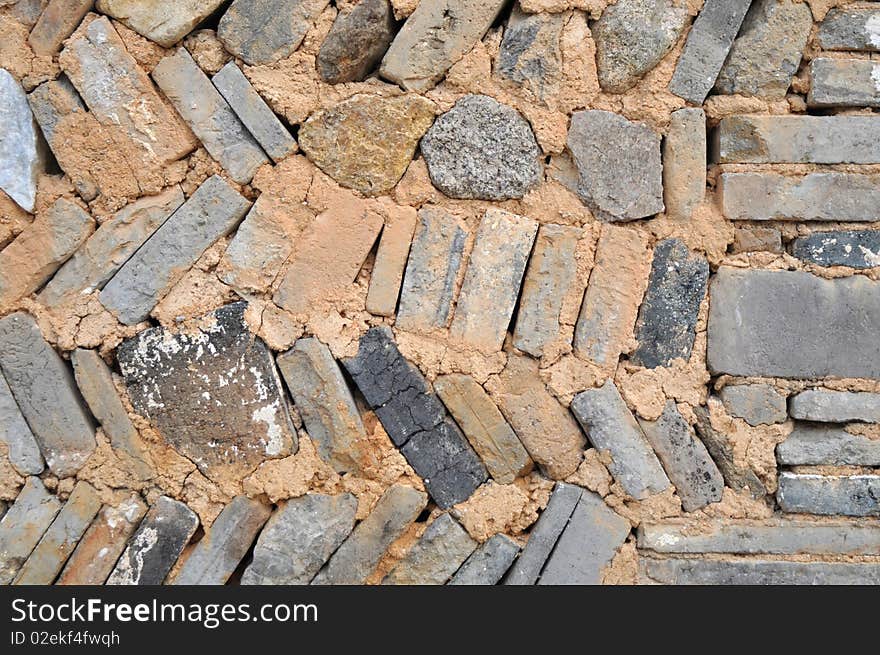 View of old brick walls