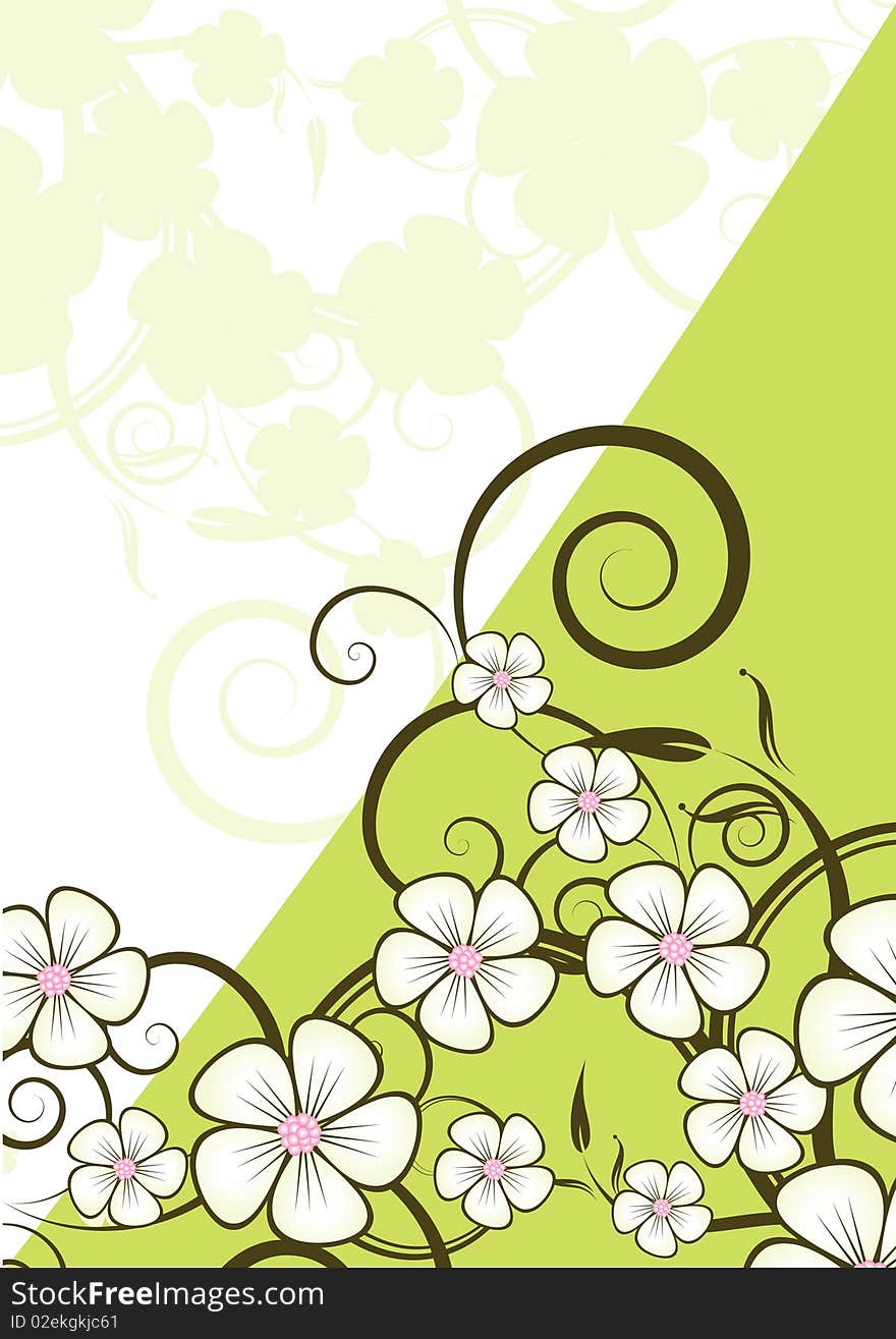 Abstract flowers background with place for your text. Abstract flowers background with place for your text