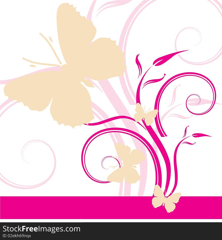 Abstract flowers background with place for your text. Abstract flowers background with place for your text