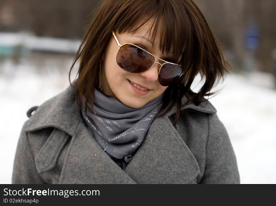 Closeup portrait of a girl outdoor