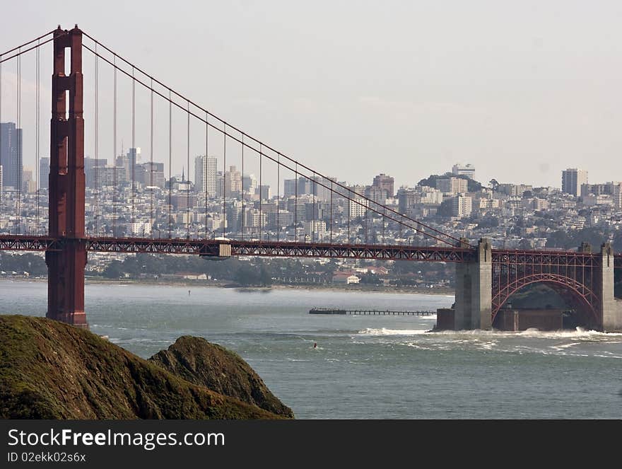 San Francisco Golden Gate Bridge at sunset