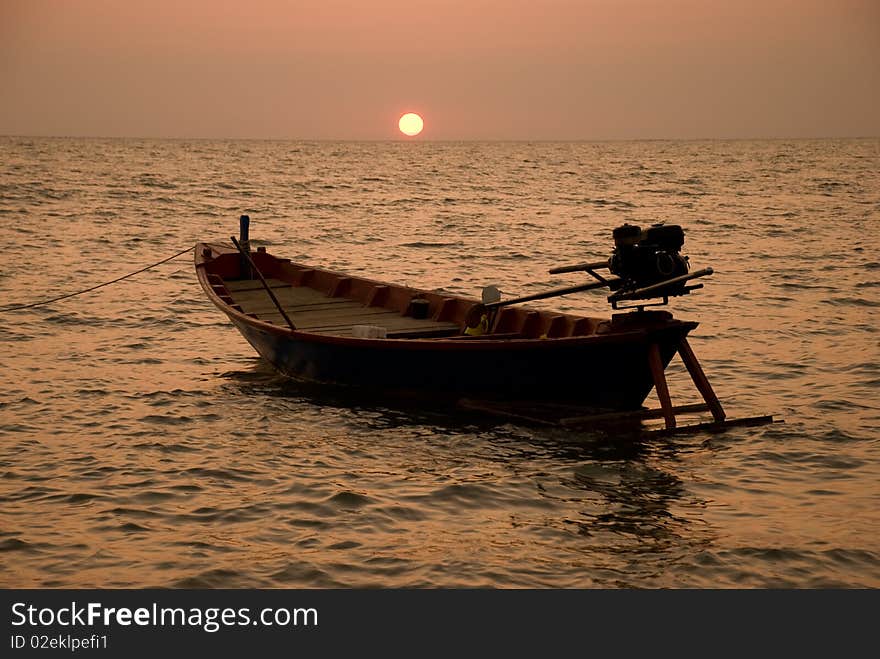 The sea in the sunset in thailand. The sea in the sunset in thailand