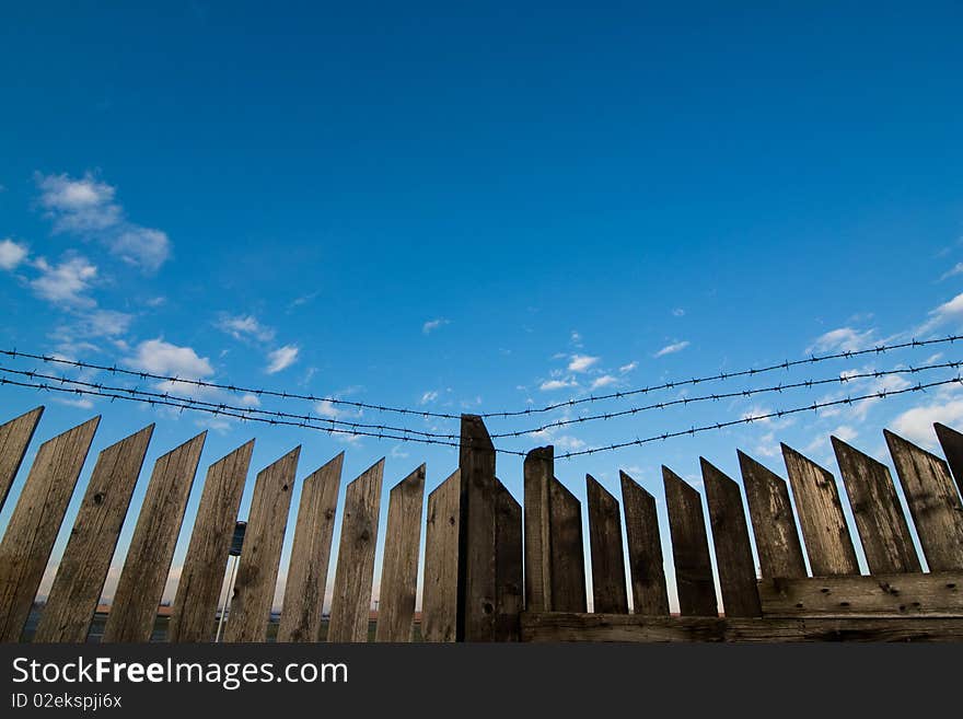 Fence of the airport of Milan-linate