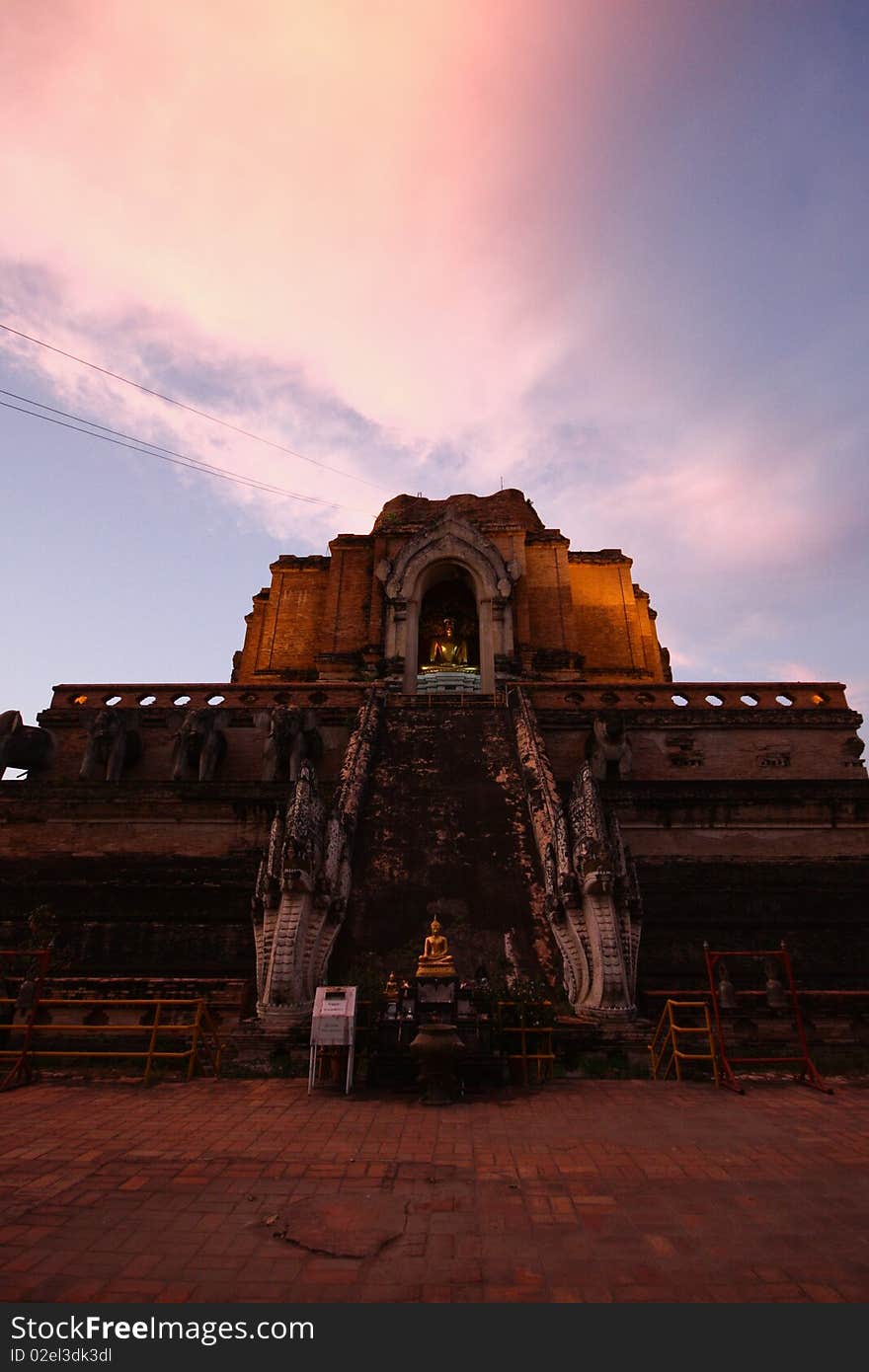 Light in the evening at Temple. Light in the evening at Temple