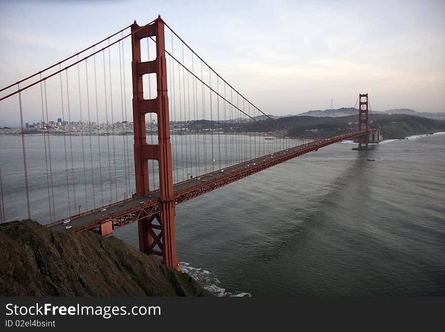 San Francisco Golden Gate Bridge at sunset