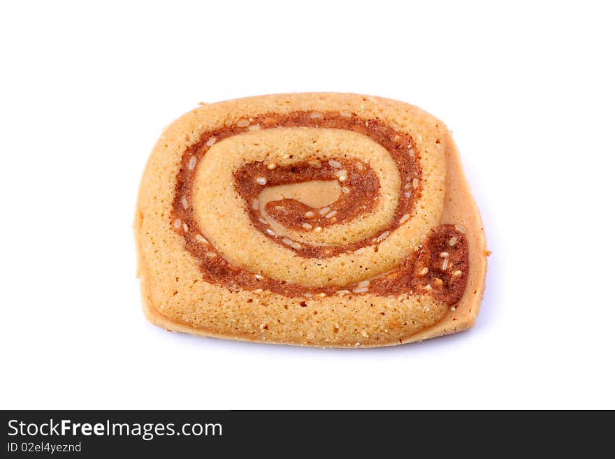 A piece of chit so pan biscuit isolated on white background.