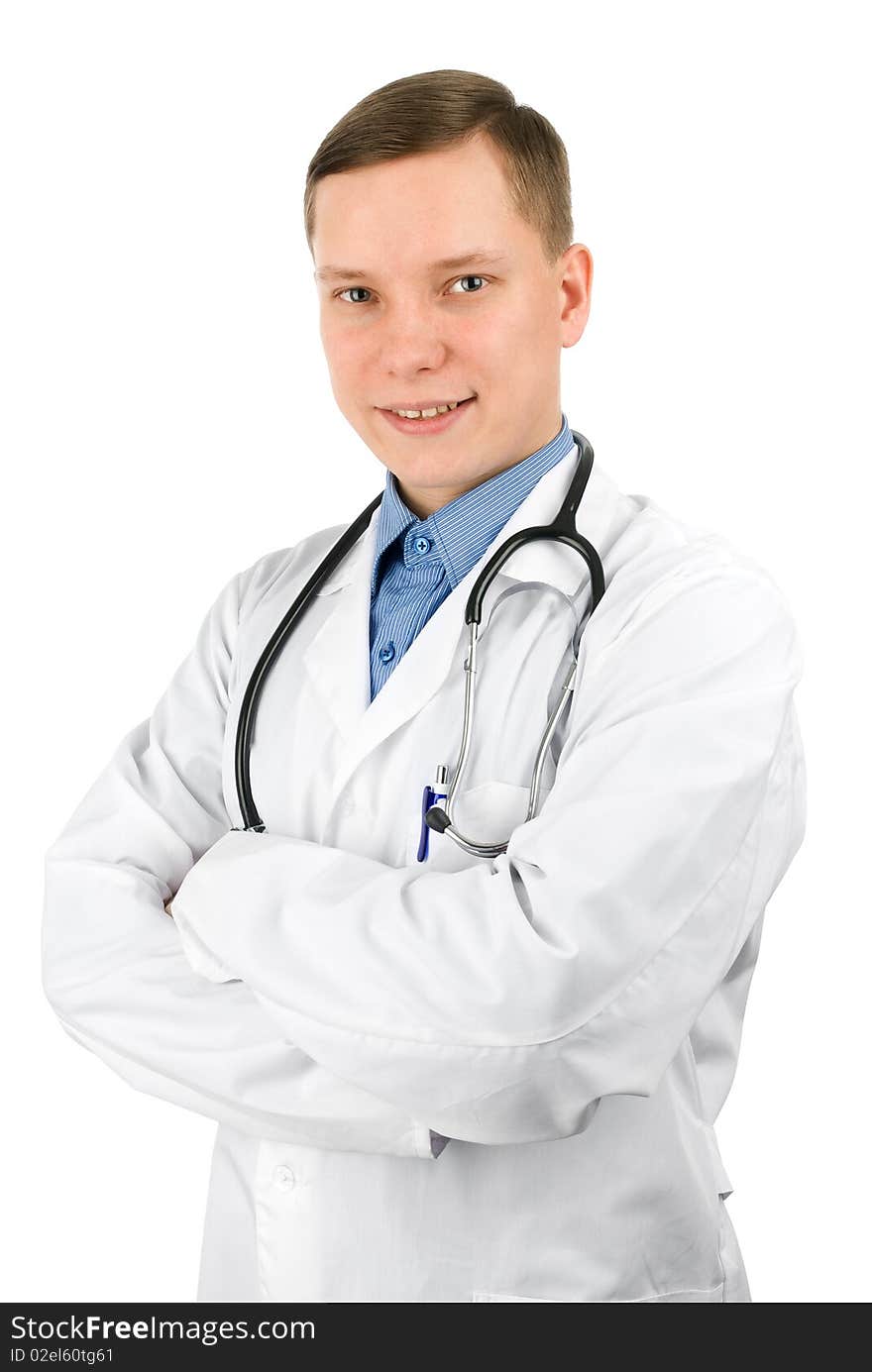 Young doctor with stethoscope