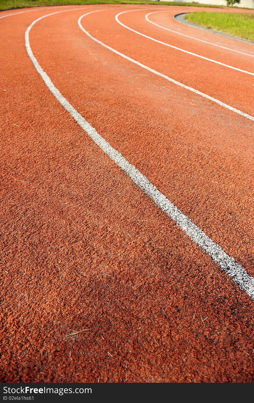 Running tracks in a school. Running tracks in a school